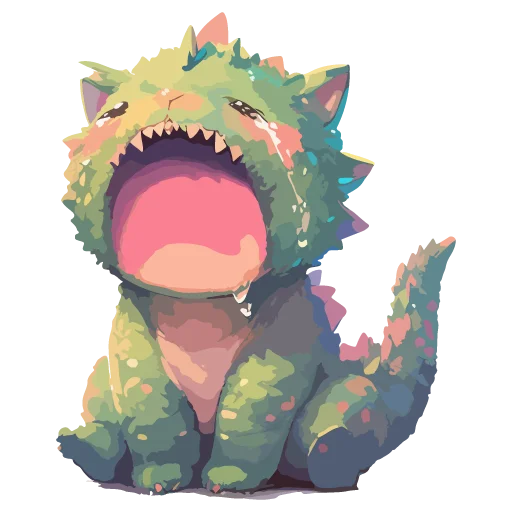 🦖 Стикер «Котзилла» для Telegram