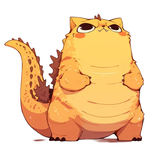 🦖 Стикер «Котзилла» для Telegram