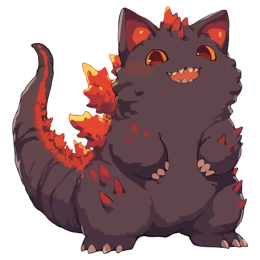 🦖 Стикер «Котзилла» для Telegram