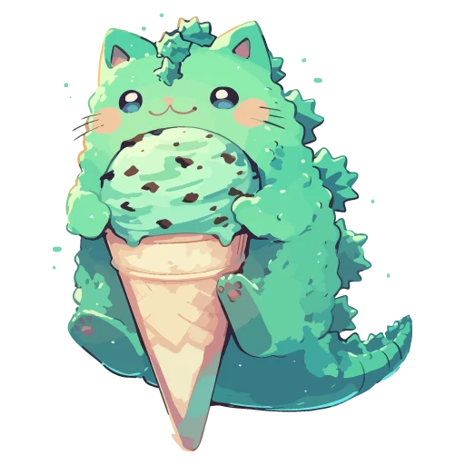 🦖 Стикер «Котзилла» для Telegram