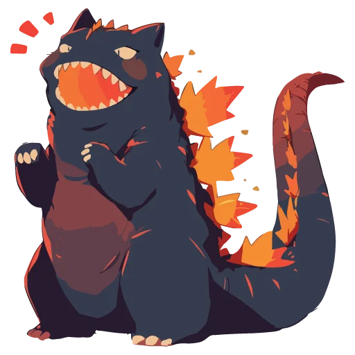 🦖 Стикер «Котзилла» для Telegram