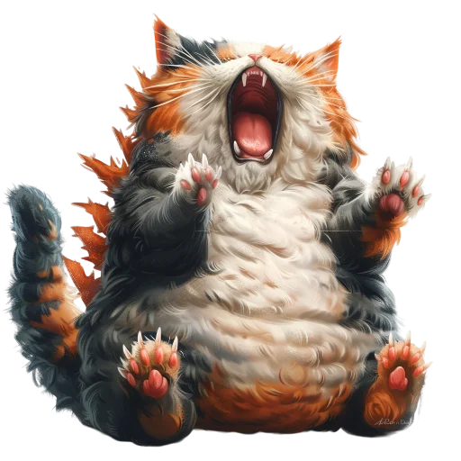 🦖 Стикер «Котзилла» для Telegram