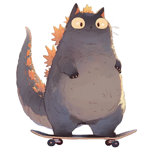 🦖 Стикер «Котзилла» для Telegram