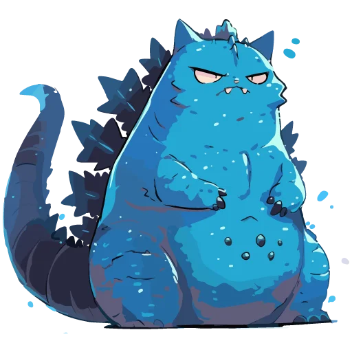 🦖 Стикер «Котзилла» для Telegram