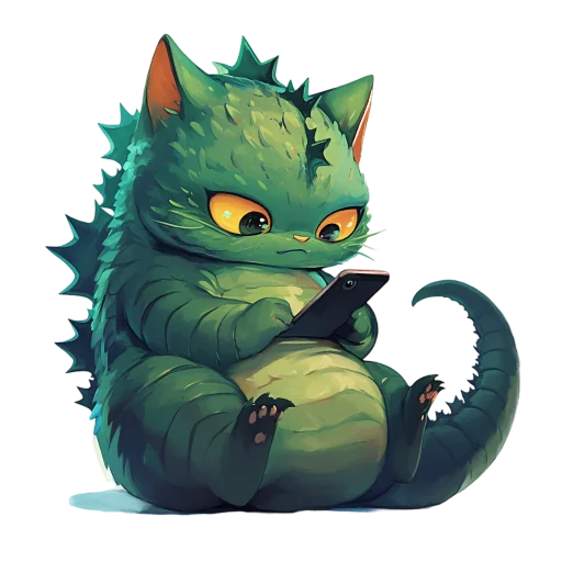 🦖 Стикер «Котзилла» для Telegram