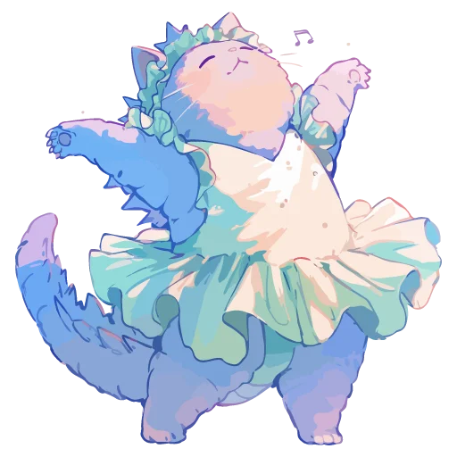 🦖 Стикер «Котзилла» для Telegram