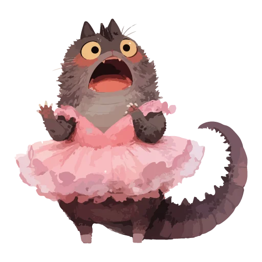 🦖 Стикер «Котзилла» для Telegram