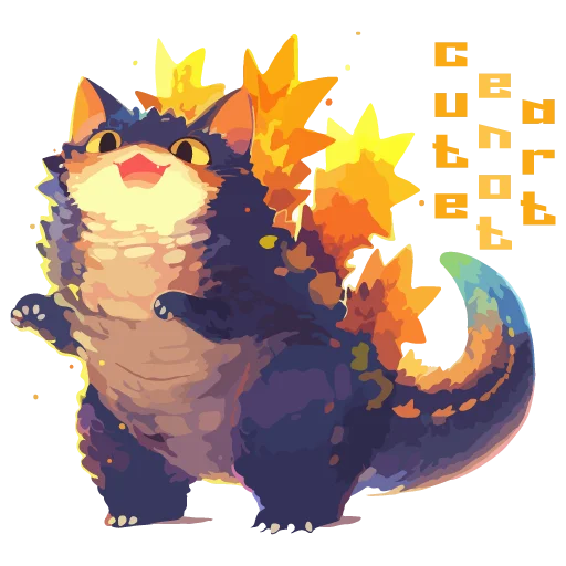 🦖 Стикер «Котзилла» для Telegram