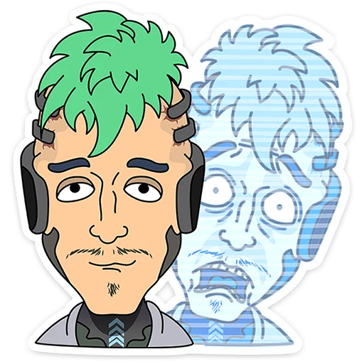 😨 Стикер «Осторожно, киберземляне&;» для Telegram