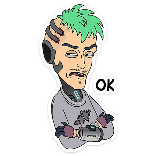 👌 Стикер «Осторожно, киберземляне&;» для Telegram