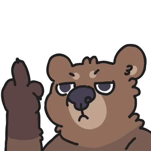 🖕 Стикер «Animated Bears» для Telegram