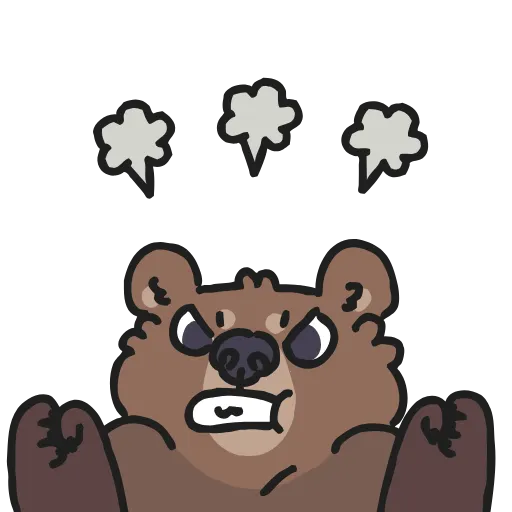 😡 Стикер «Animated Bears» для Telegram
