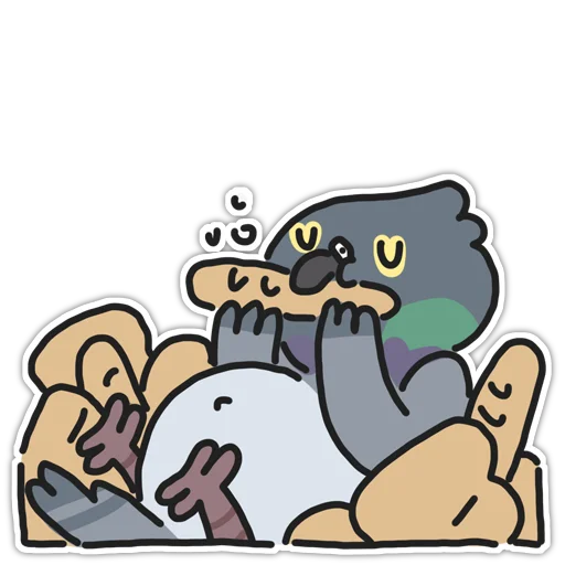 🍞 Стикер «Pigeons» для Telegram