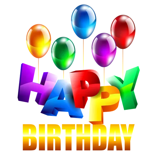 🎈 Стикер «Happy birthday!» для Telegram