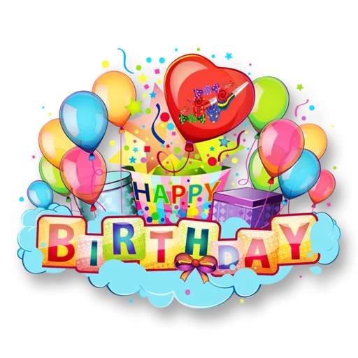 🎈 Стикер «Happy birthday!» для Telegram