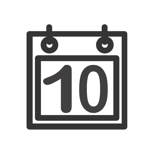 Стикер 10 Calendar