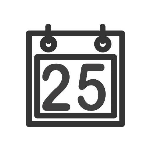 Стикер 25 Calendar