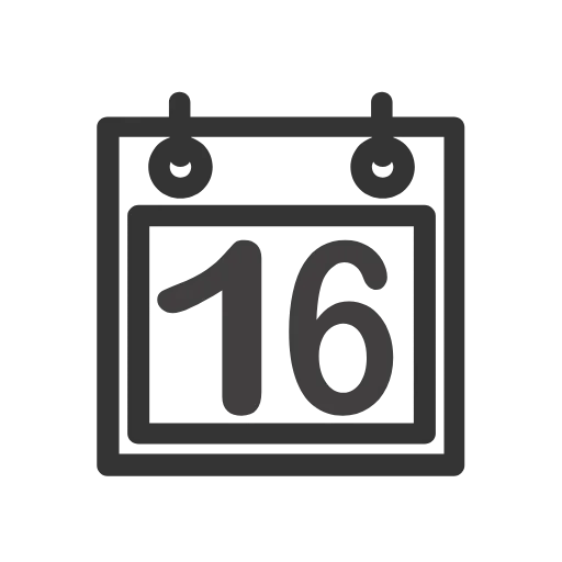 Стикер 16 Calendar