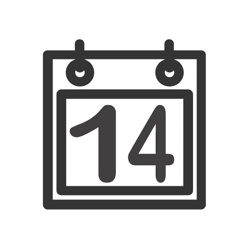 Стикер 14 Calendar