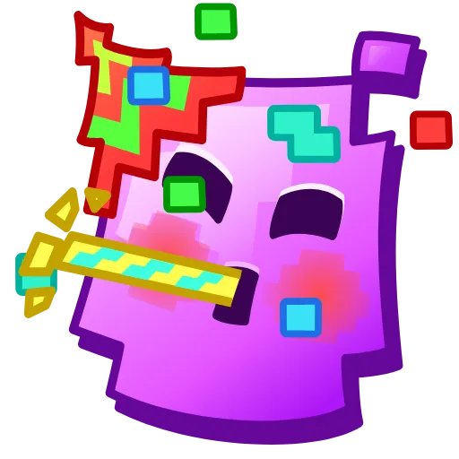 🥳 Стикер «Pixel Sticker» для Telegram