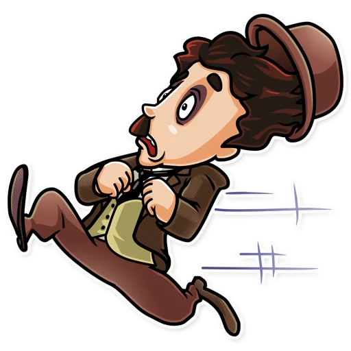 🏃 Стикер «Charlie Chaplin» для Telegram