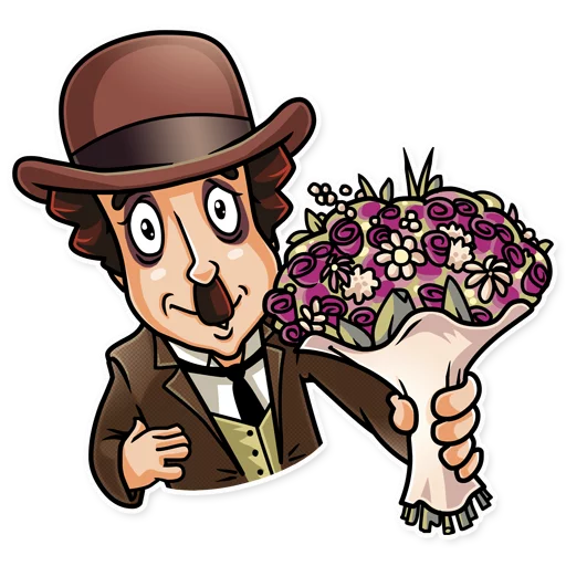 💐 Стикер «Charlie Chaplin» для Telegram