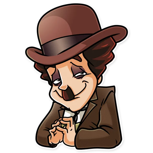 😇 Стикер «Charlie Chaplin» для Telegram
