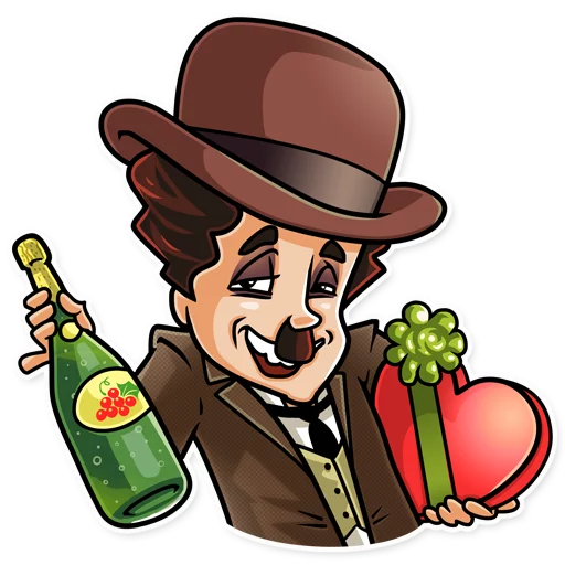 💝 Стикер «Charlie Chaplin» для Telegram