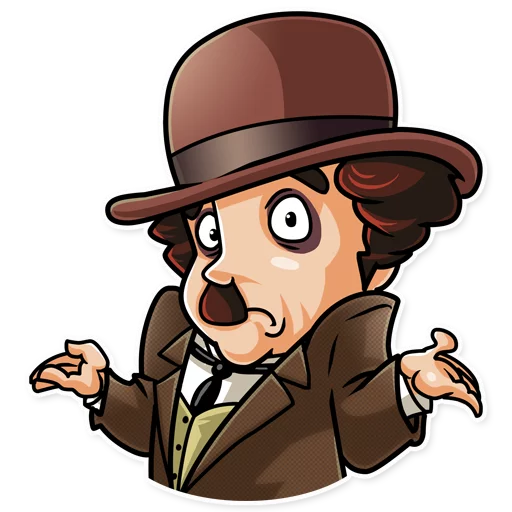 🤷 Стикер «Charlie Chaplin» для Telegram
