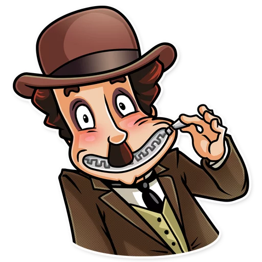 🤐 Стикер «Charlie Chaplin» для Telegram