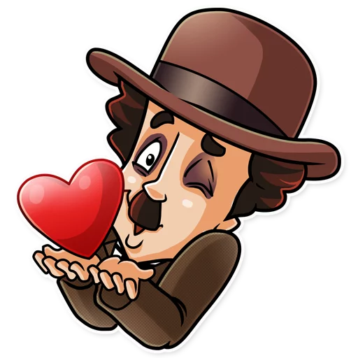 😘 Стикер «Charlie Chaplin» для Telegram