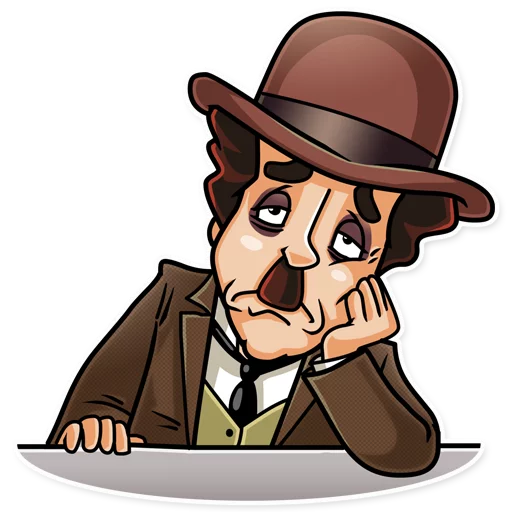 😒 Стикер «Charlie Chaplin» для Telegram