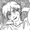 Стикер 53 Chainsaw man - ч/б эмоджи Человек Бензопила