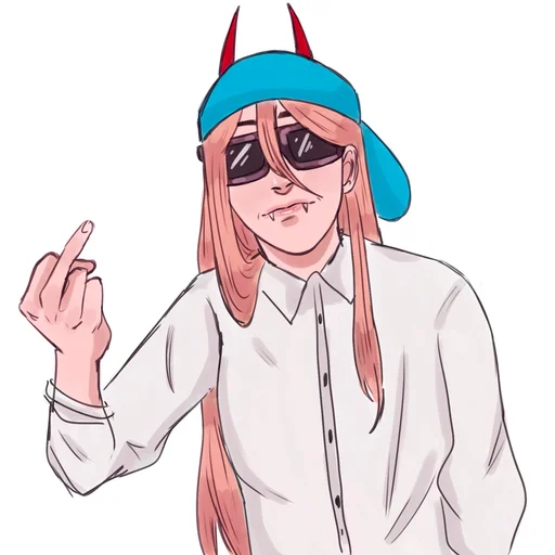 🖕 Стикер «𝗖𝗵𝗮𝗶𝗻𝘀𝗮𝘄 𝗺𝗮𝗻 𝟭» для Telegram