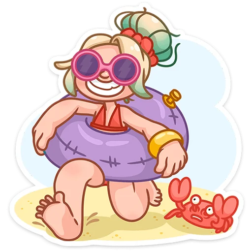 🏖 Стикер «Маргаритка» для Telegram