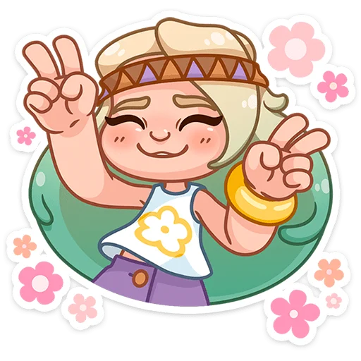 ✌️ Стикер «Маргаритка» для Telegram