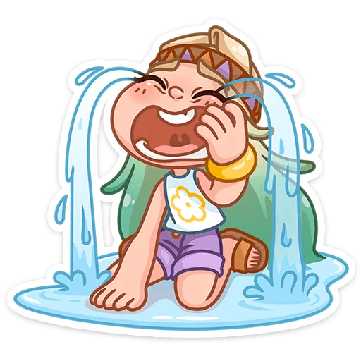 😭 Стикер «Маргаритка» для Telegram