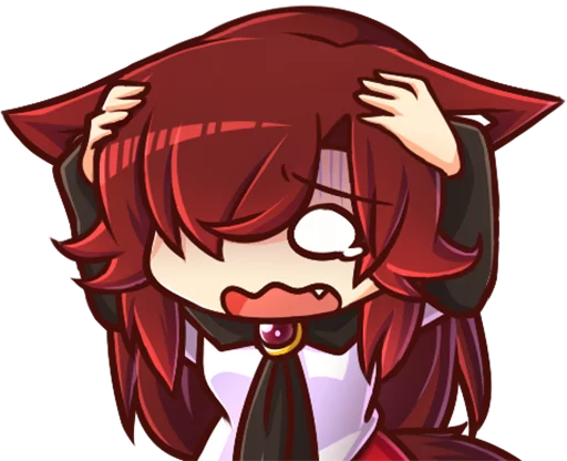 😰 Стикер «Cham&;s Wolf Waifu» для Telegram