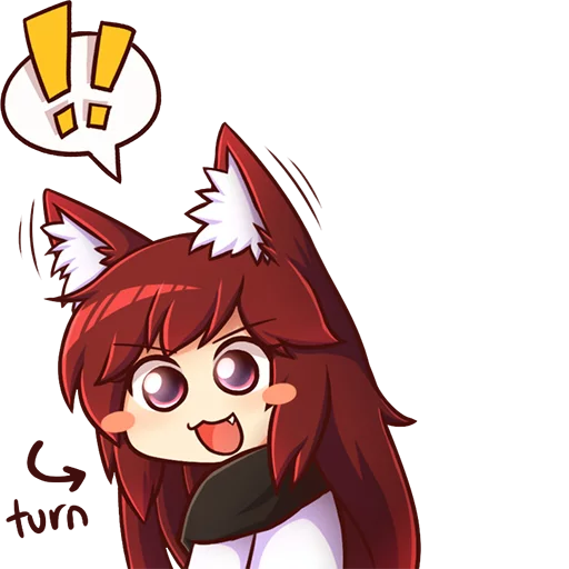 😍 Стикер «Cham&;s Wolf Waifu» для Telegram