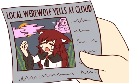😭 Стикер «Cham&;s Wolf Waifu» для Telegram