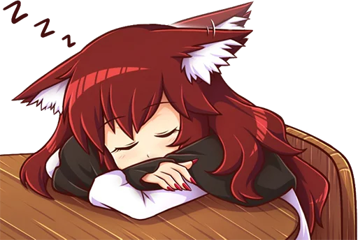 😴 Стикер «Cham&;s Wolf Waifu» для Telegram