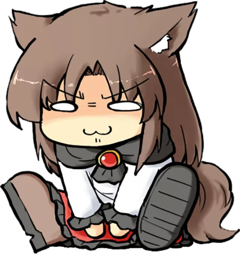 😠 Стикер «Cham&;s Wolf Waifu» для Telegram
