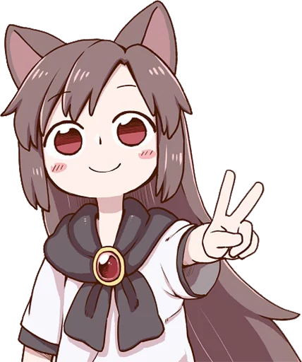 ✌️ Стикер «Cham&;s Wolf Waifu» для Telegram