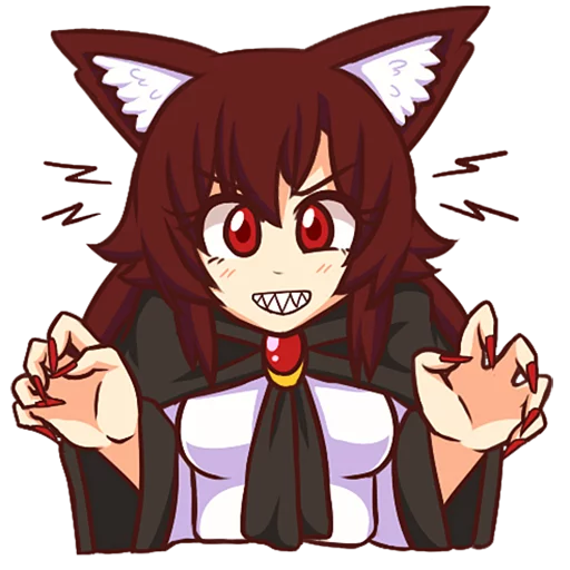 😈 Стикер «Cham&;s Wolf Waifu» для Telegram