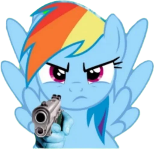 🔪 Стикер «Rainbow Dash MLP» для Telegram
