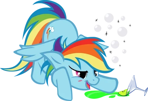 🍷 Стикер «Rainbow Dash MLP» для Telegram