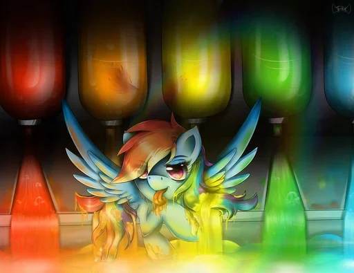 🧪 Стикер «Rainbow Dash MLP» для Telegram