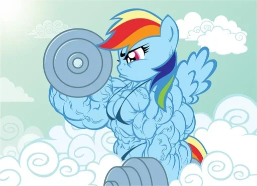 💪 Стикер «Rainbow Dash MLP» для Telegram