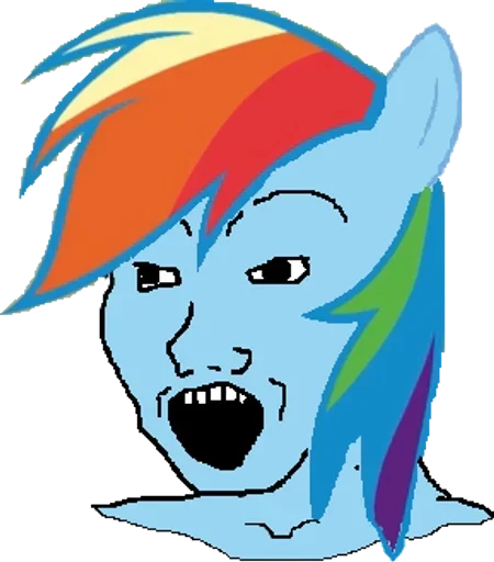 😮 Стикер «Rainbow Dash MLP» для Telegram