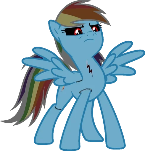 😡 Стикер «Rainbow Dash MLP» для Telegram